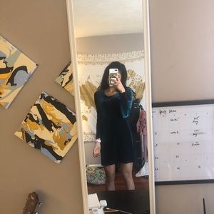 Vintage green velvet dress